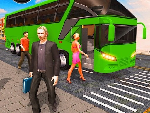 Ônibus louco dirigindo 3D