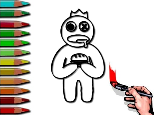 Livro de colorir dos amigos do arco-íris
