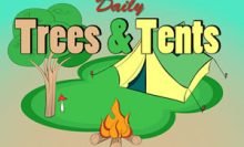 Árvores e tendas diárias