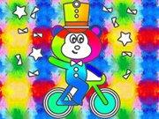 Livro para colorir: macaco anda de monociclo