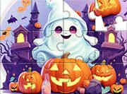 Quebra-cabeça: fantasma fofo de Halloween