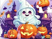 Quebra-cabeça: fantasma fofo de Halloween